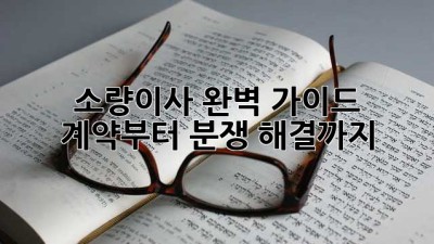 📦 소량이사 완벽 가이드: 계약부터 분쟁 해결까지! 🔑