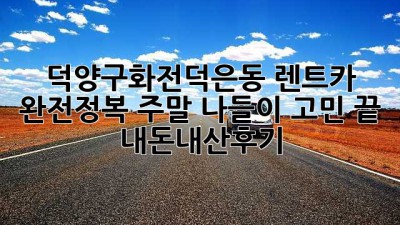 🚗💨 덕양구/화전/덕은동 렌트카 완전정복! 주말 나들이 고민 끝! #내돈내산후기